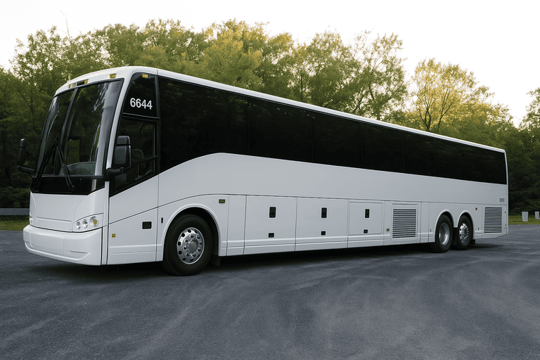 exterior of Charter Bus Rental Layton coach bus
