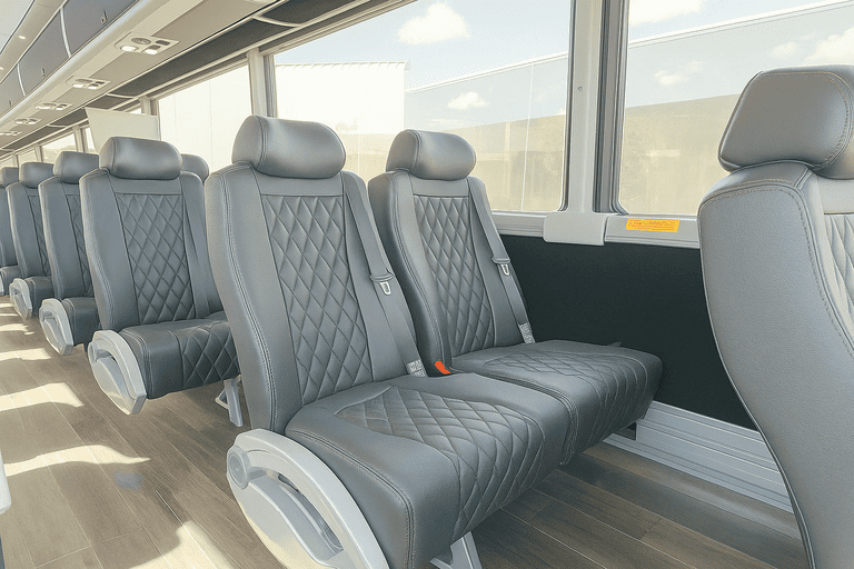 interior of Charter Bus Rental Layton charter bus